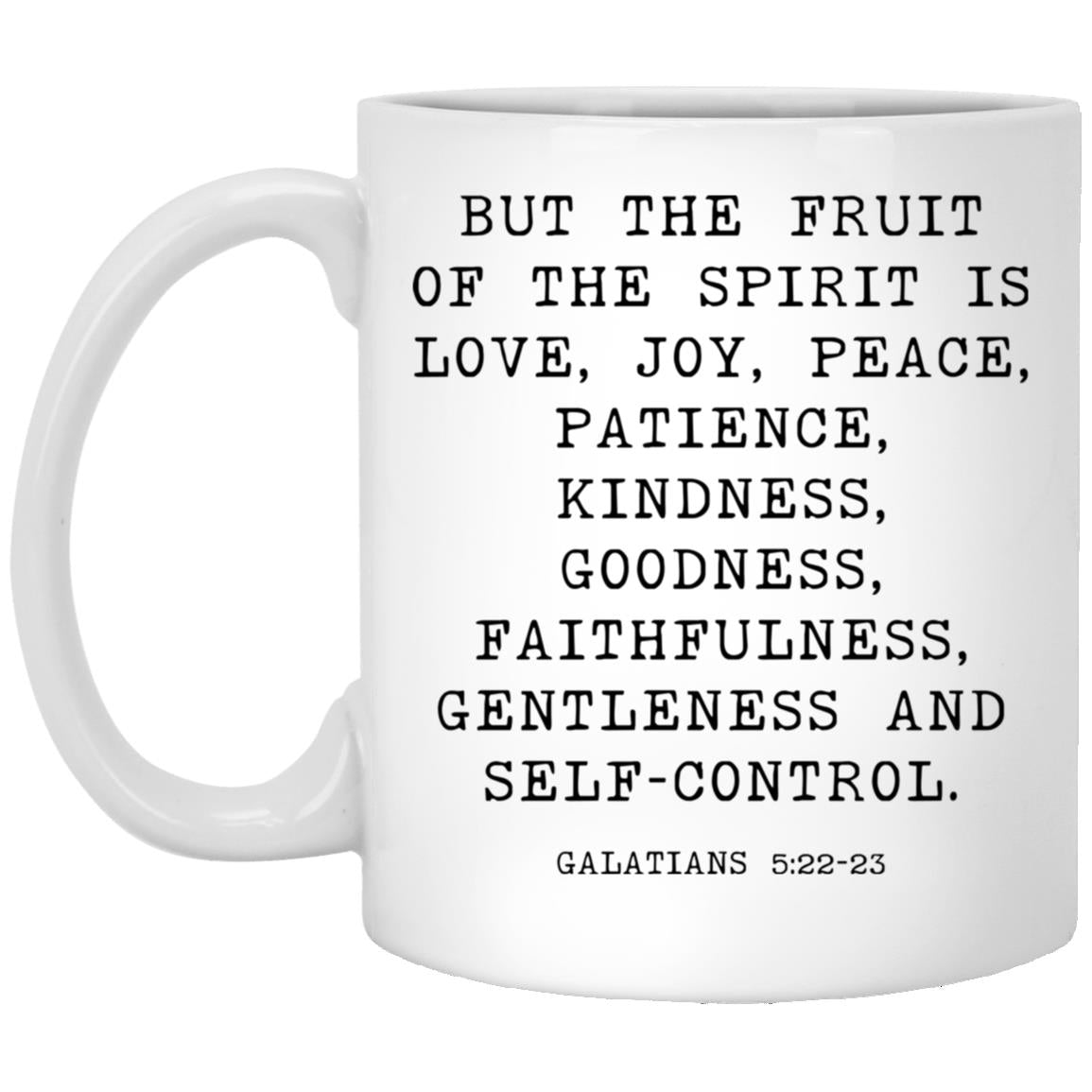 Fruit of the Spirit Bible Verse coffee mug