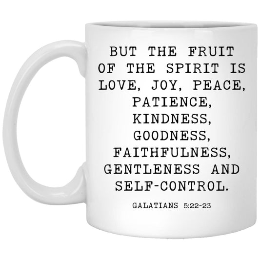 Fruit of the Spirit Bible Verse coffee mug