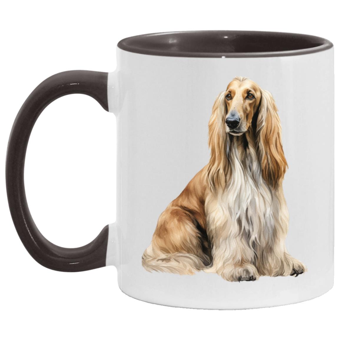 Afghan Hound watercolor mug – 11oz Black