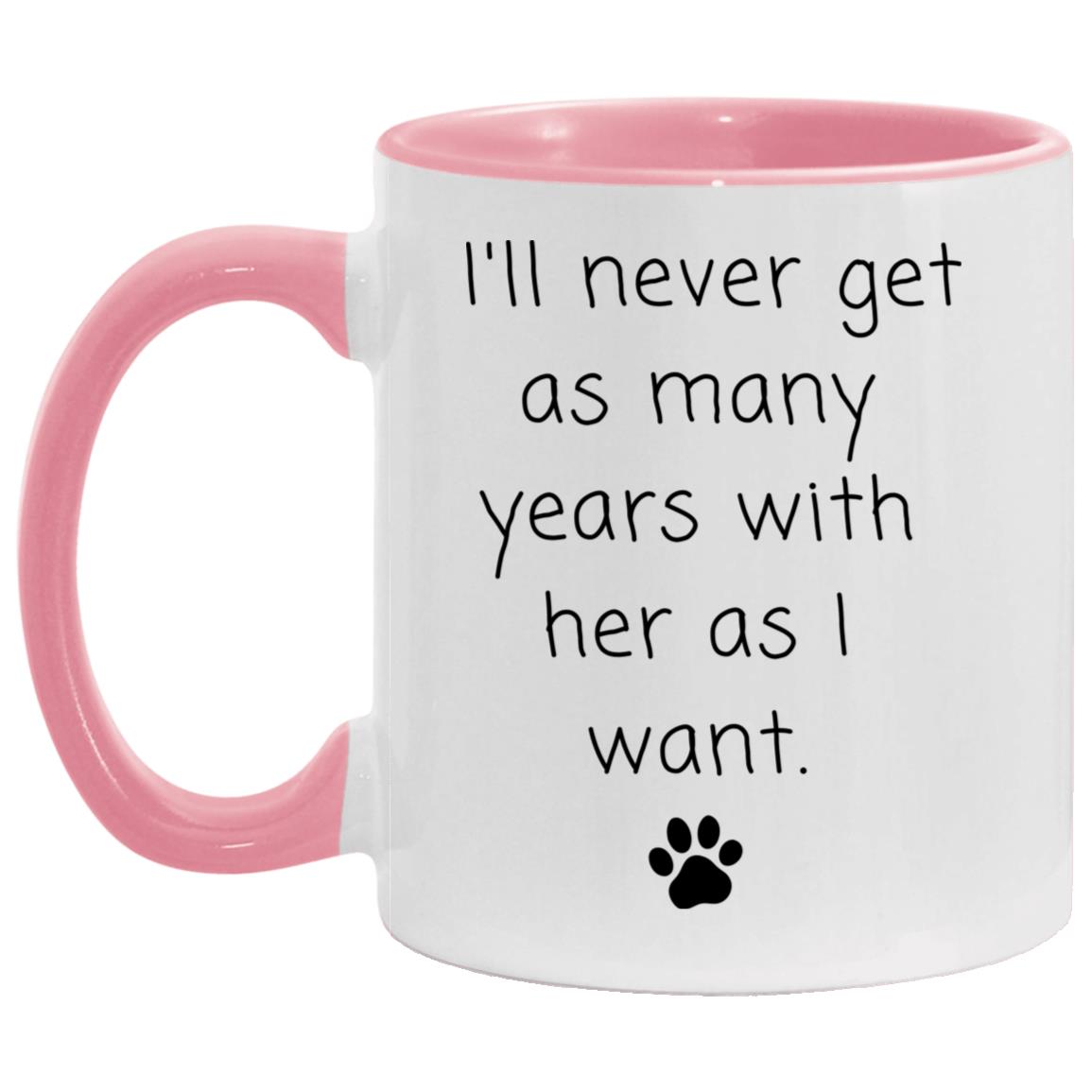 I'll never get as many years with her as I want coffee mug