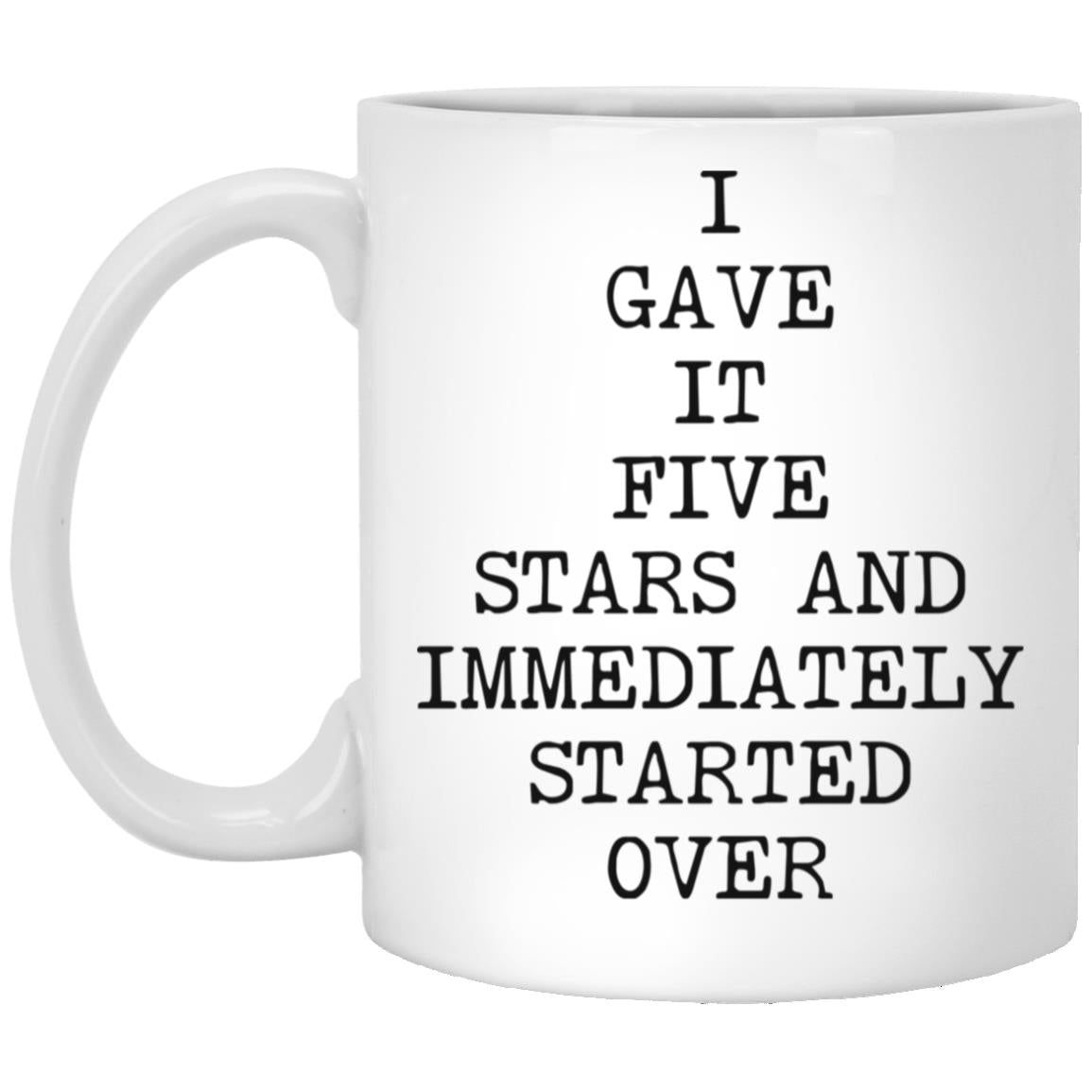 Five Stars Started Over coffee mug