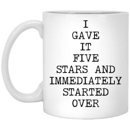 Five Stars Started Over coffee mug