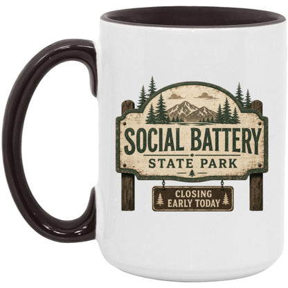 Social Battery State Park coffee mug
