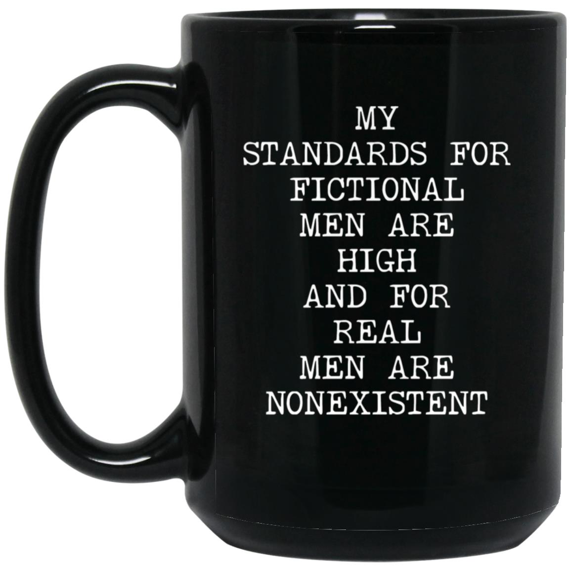 Standards for Fictional Men coffee mug