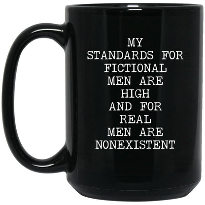 Standards for Fictional Men coffee mug