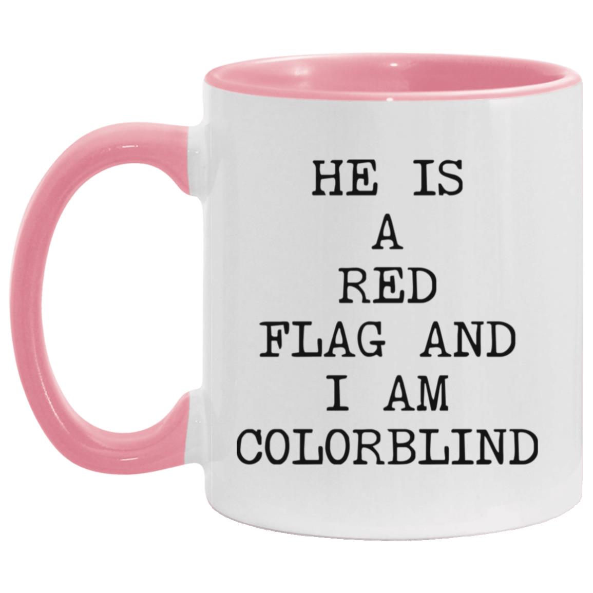 Red Flag and Colorblind coffee mug