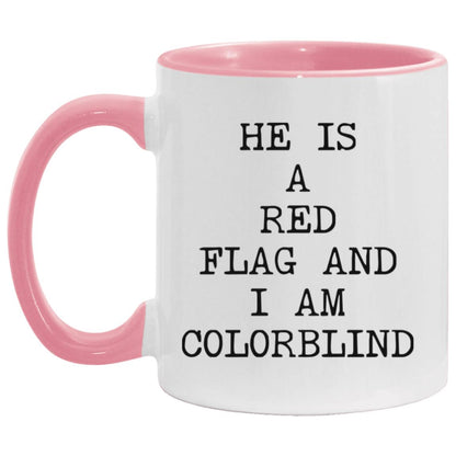 Red Flag and Colorblind coffee mug
