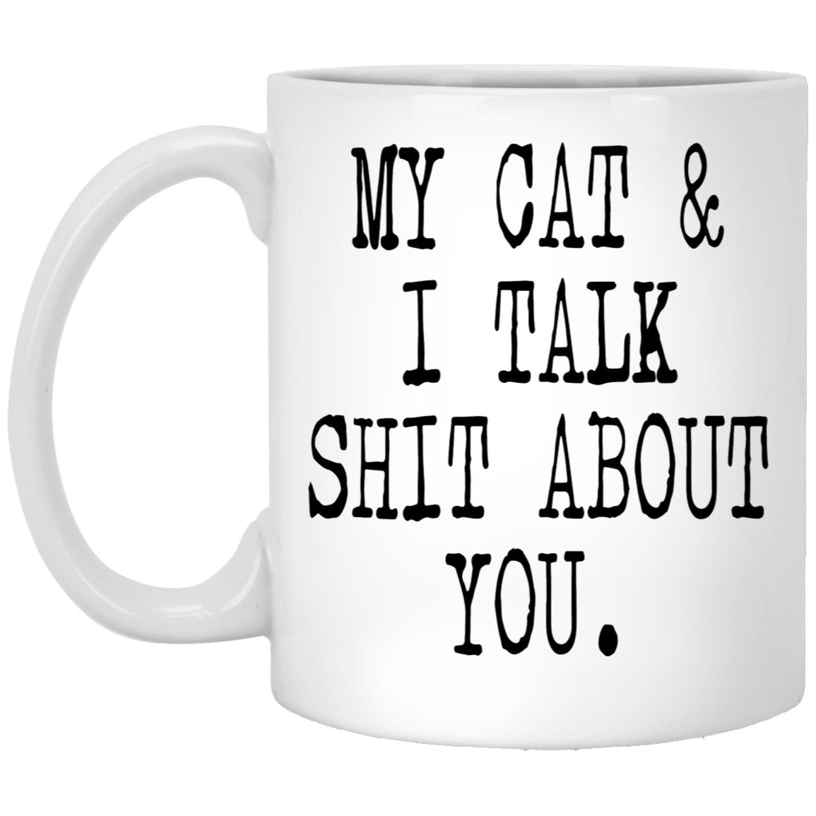 Sarcastic cat talk coffee mug