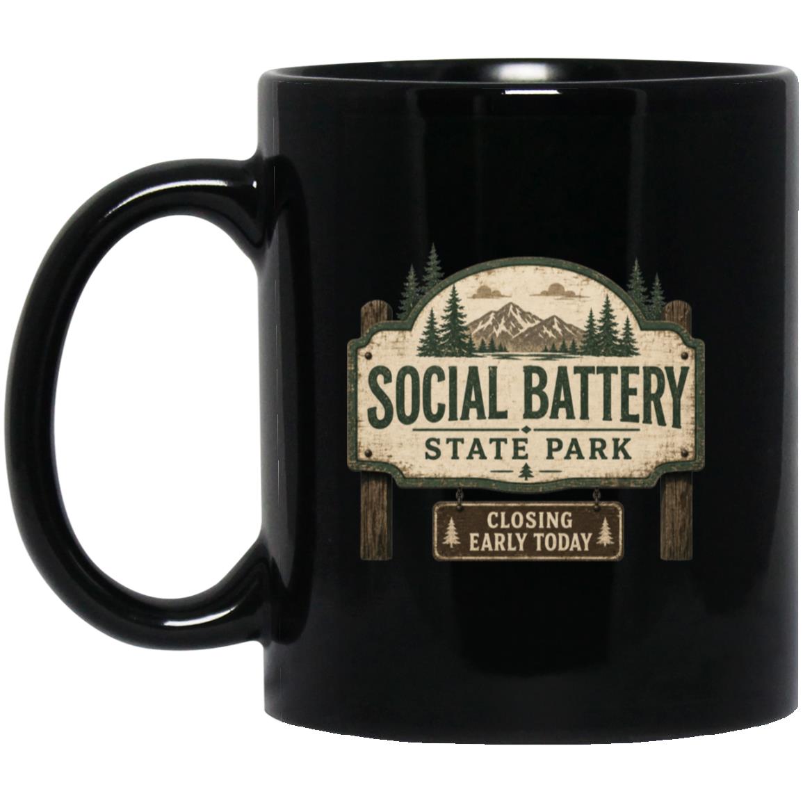 Social Battery State Park coffee mug