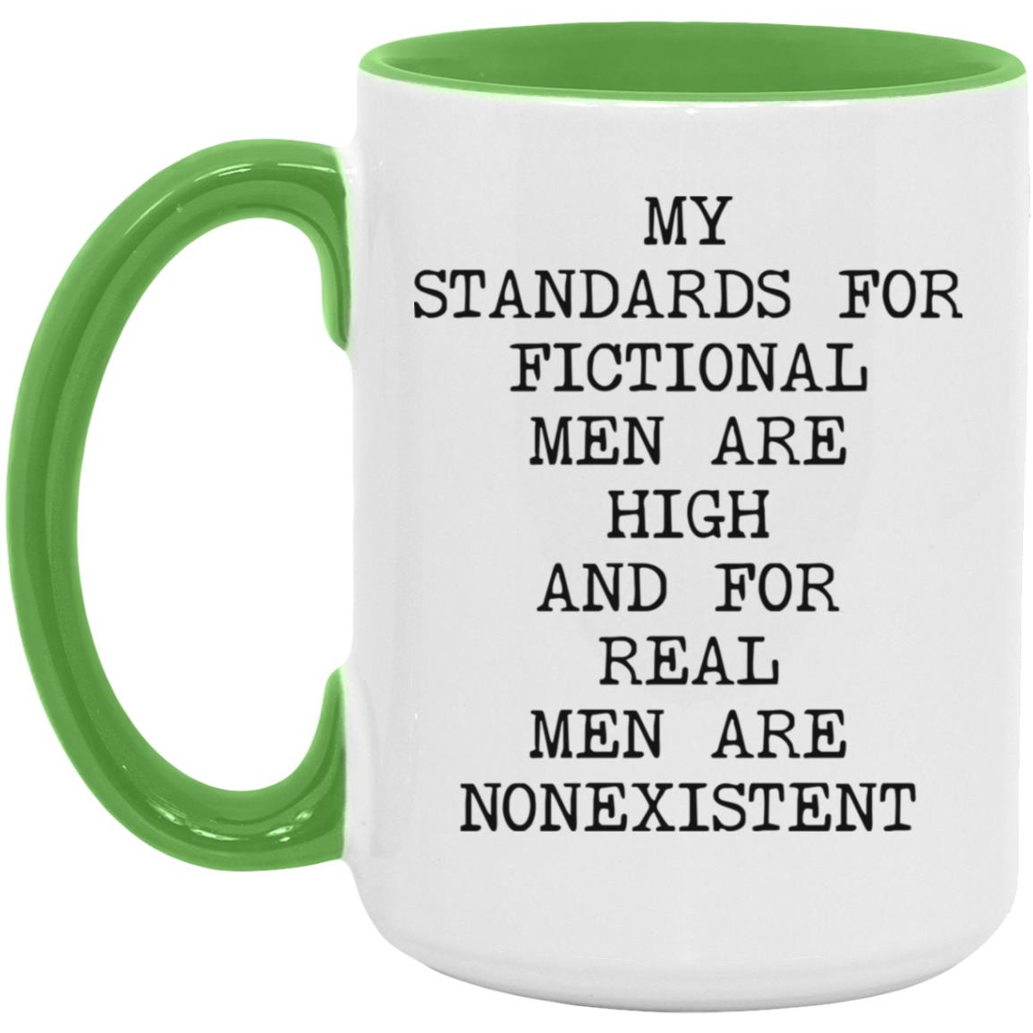 Standards for Fictional Men coffee mug