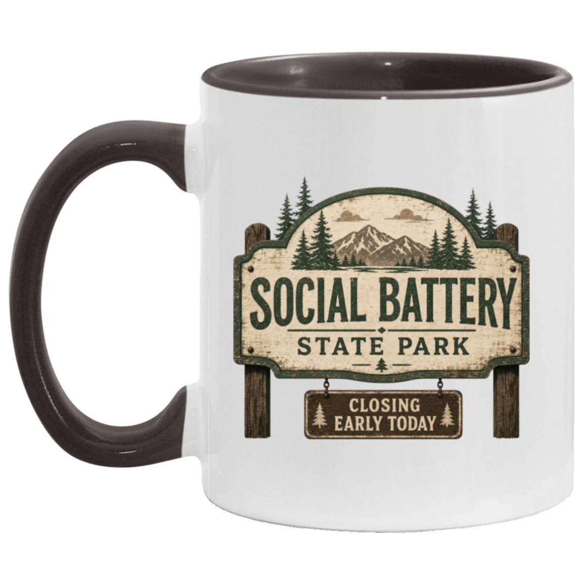 Social Battery State Park coffee mug