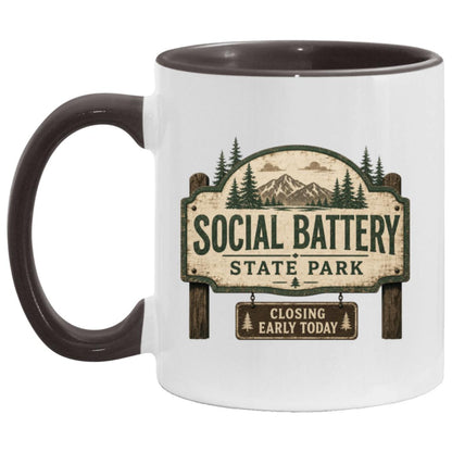 Social Battery State Park coffee mug