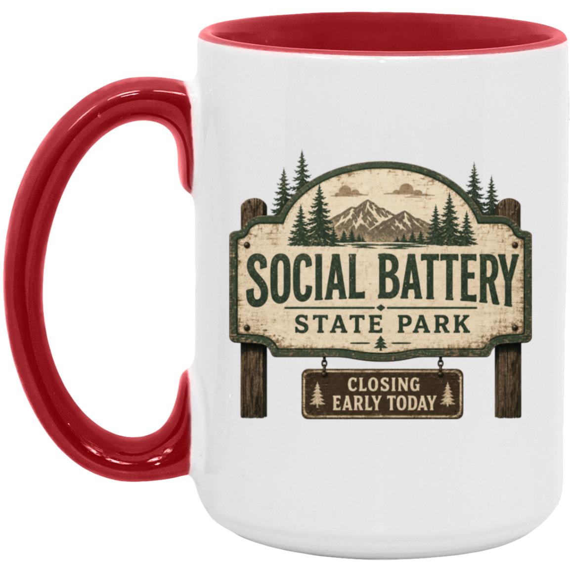 Social Battery State Park coffee mug