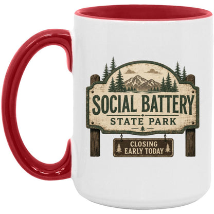 Social Battery State Park coffee mug