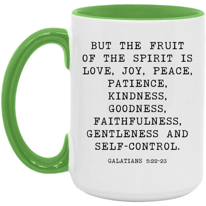 Fruit of the Spirit Bible Verse coffee mug