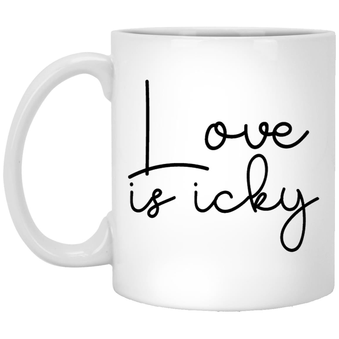 Love is icky funny anti valentine coffee mug