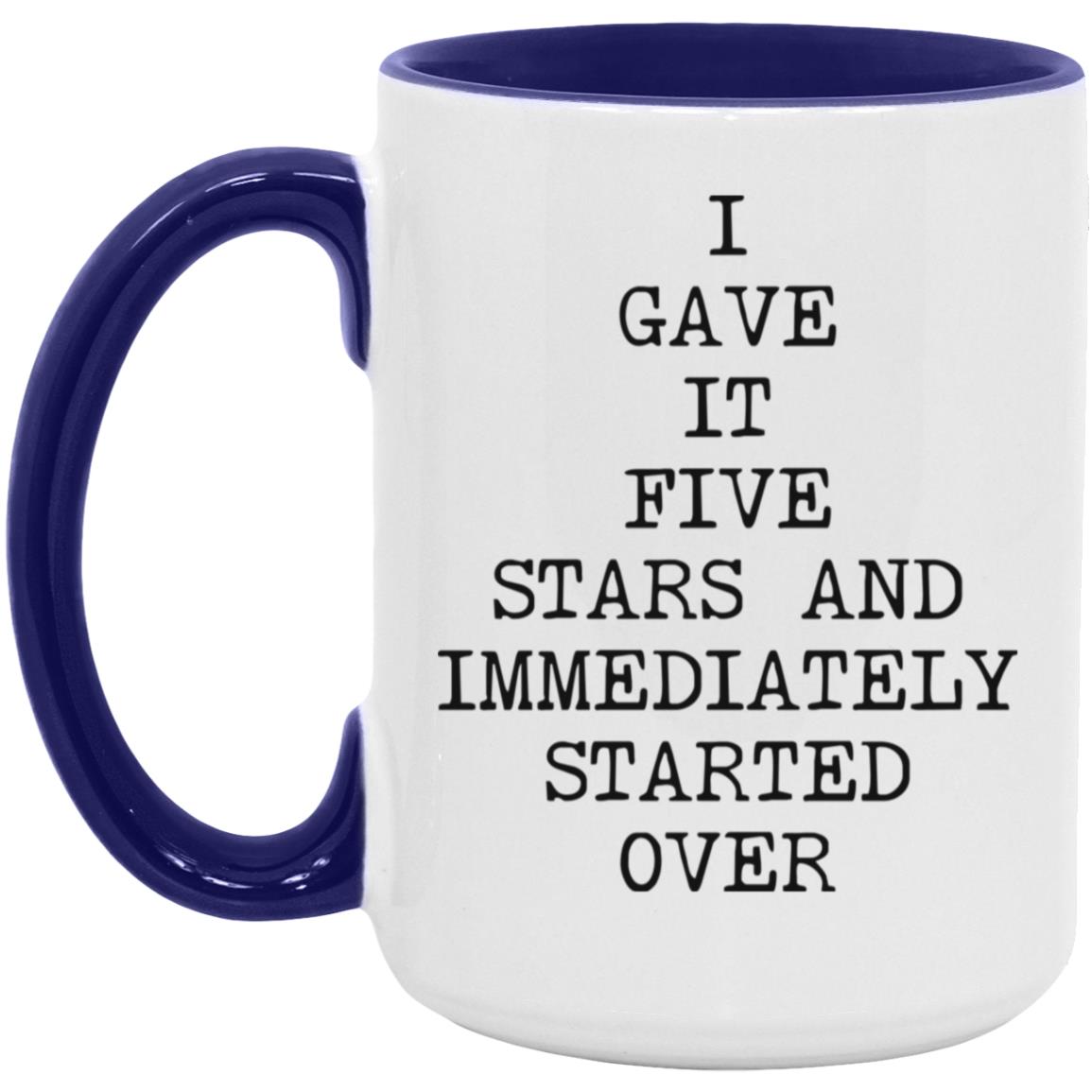 Five Stars Started Over coffee mug
