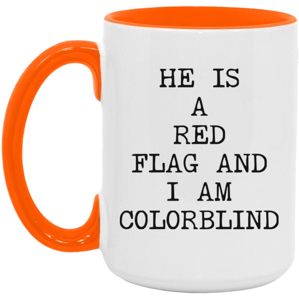 Red Flag and Colorblind coffee mug