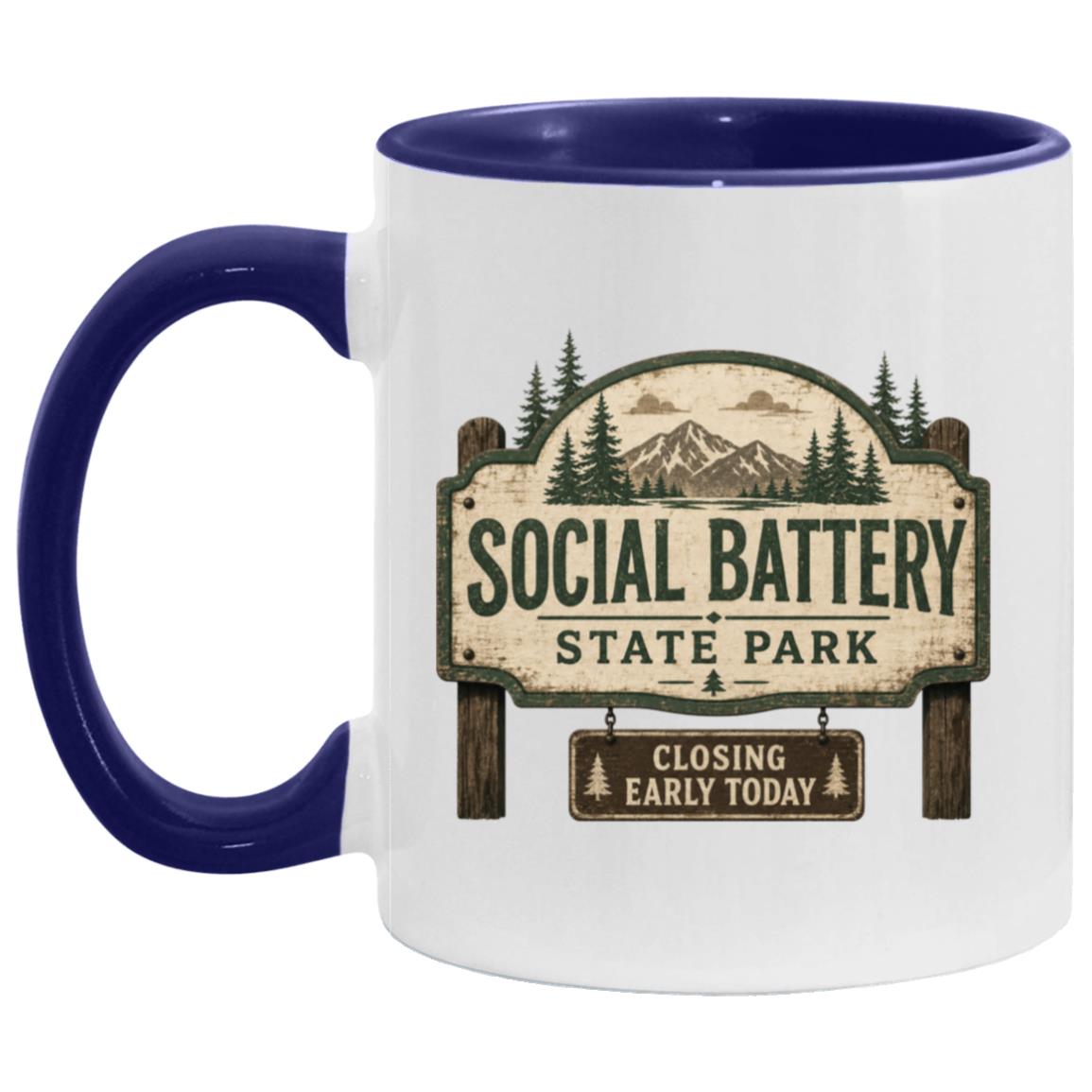 Social Battery State Park coffee mug