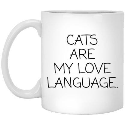 Cats Are My Love Language coffee mug