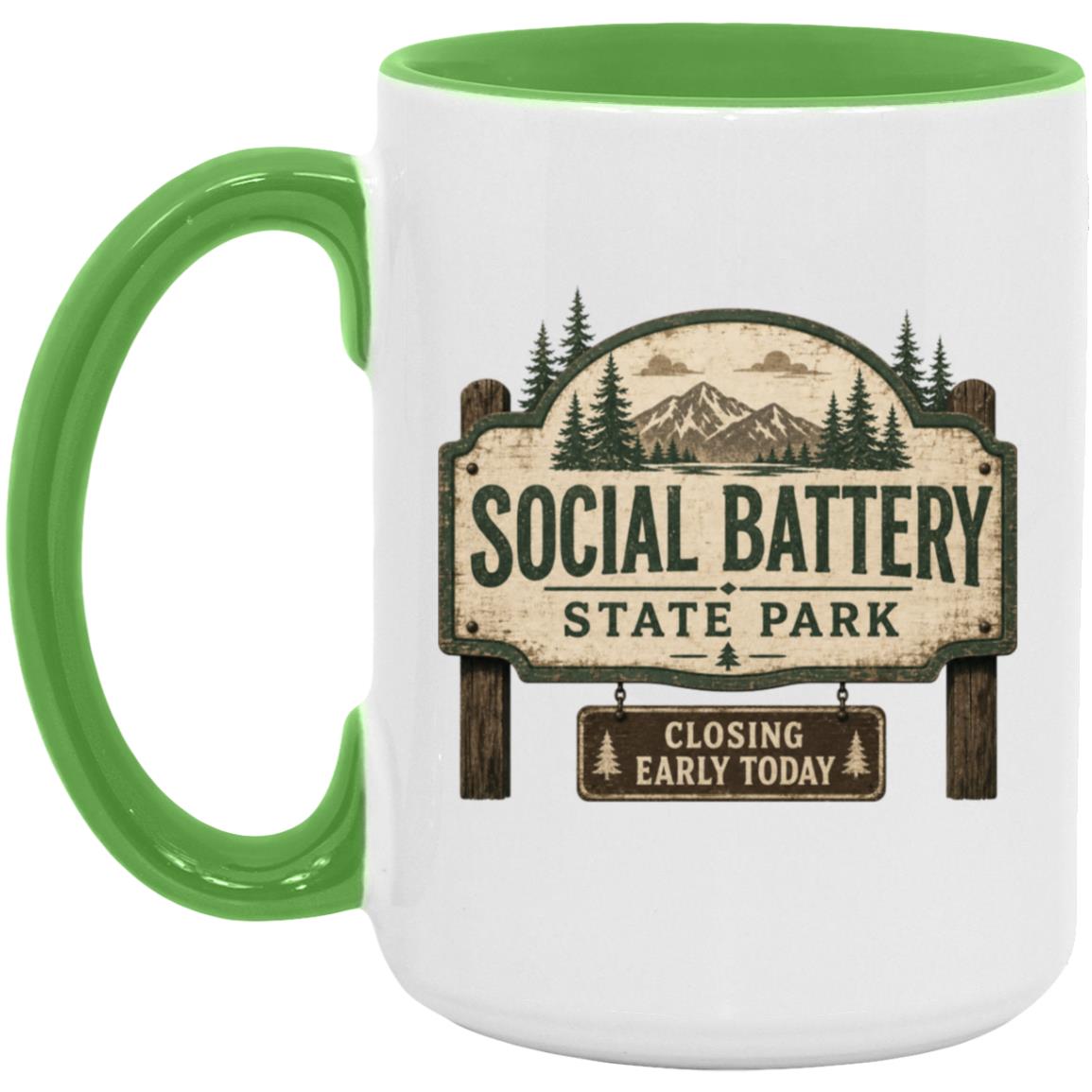 Social Battery State Park coffee mug