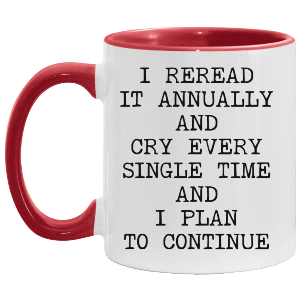 Reread It Annually coffee mug