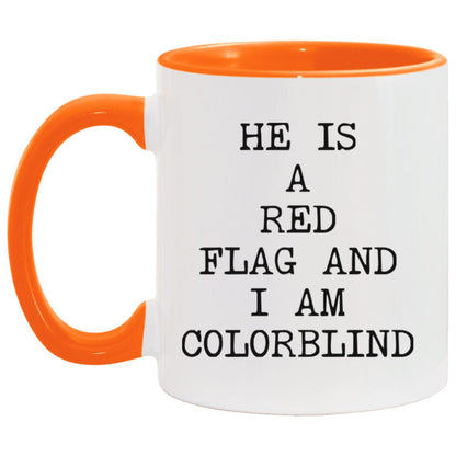 Red Flag and Colorblind coffee mug