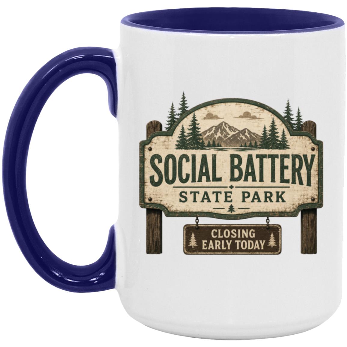 Social Battery State Park coffee mug