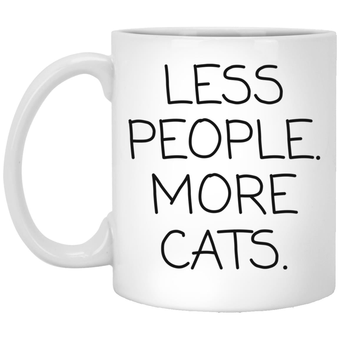 Less People More Cats coffee mug
