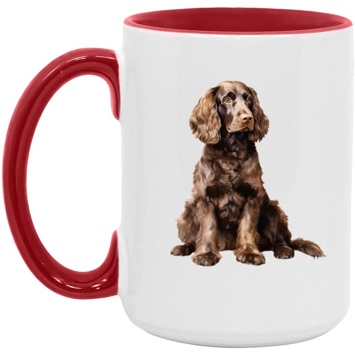 American Water Spaniel watercolor mug – 15oz Red