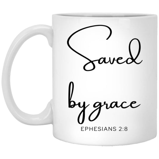 Saved by grace. coffee mug