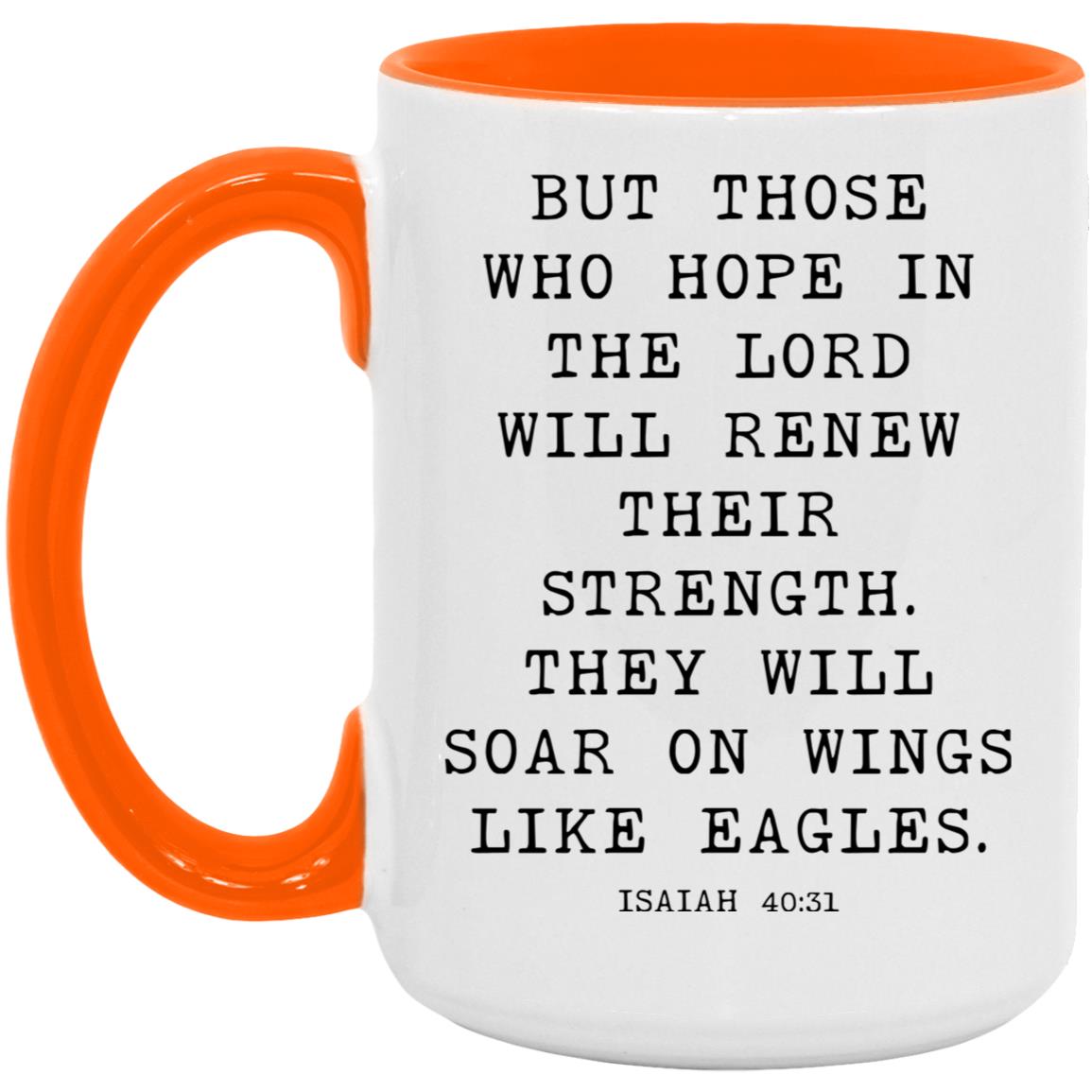 Wings Like Eagles Bible Verse coffee mug