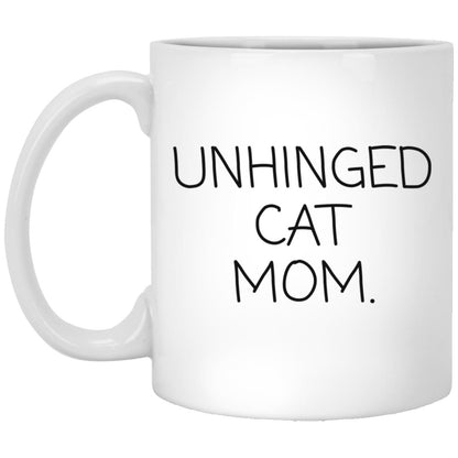 Unhinged Cat Mom coffee mug