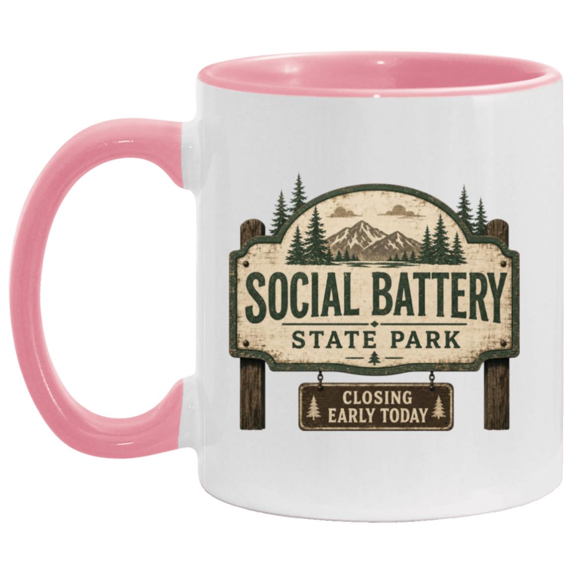Social Battery State Park coffee mug