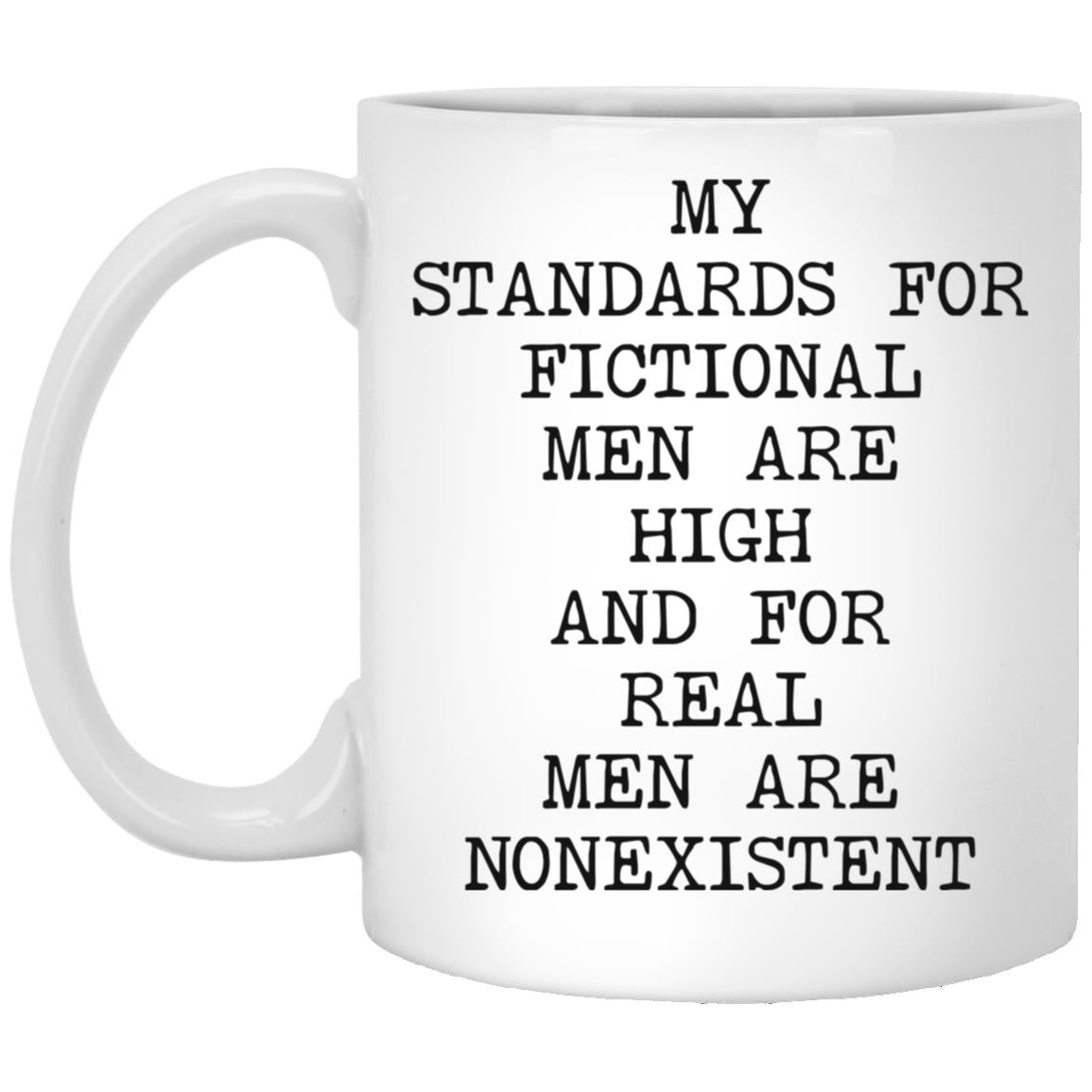 Standards for Fictional Men coffee mug