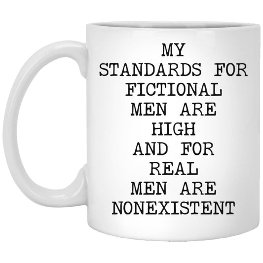 Standards for Fictional Men coffee mug