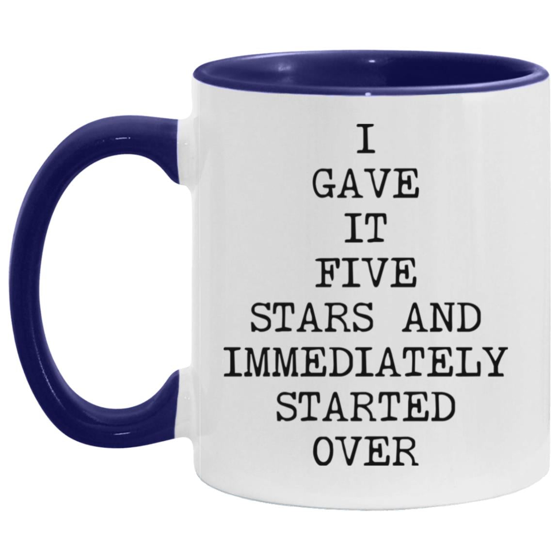 Five Stars Started Over coffee mug