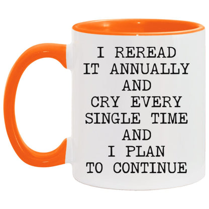 Reread It Annually coffee mug