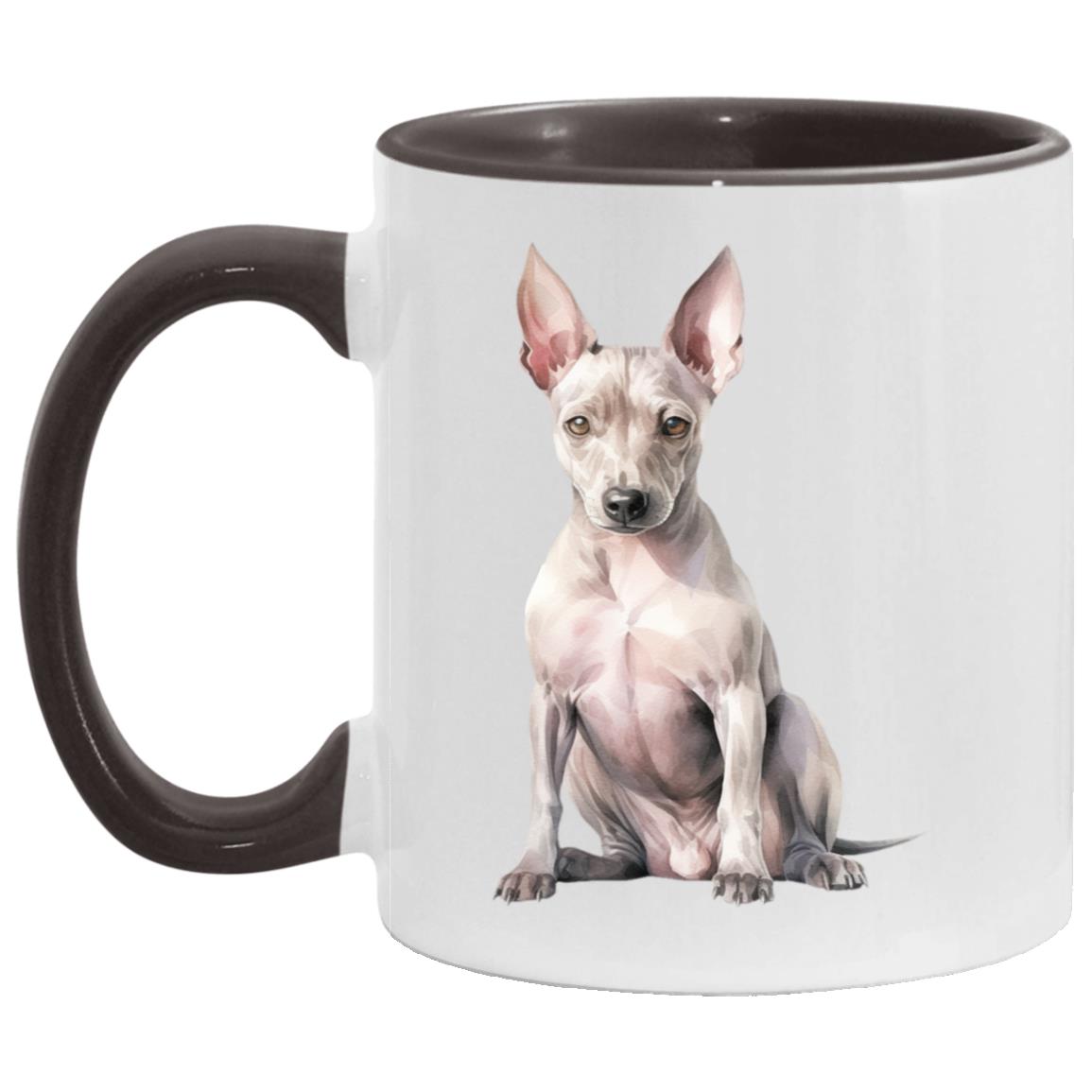 American Hairless Terrier watercolor mug – 11oz Black