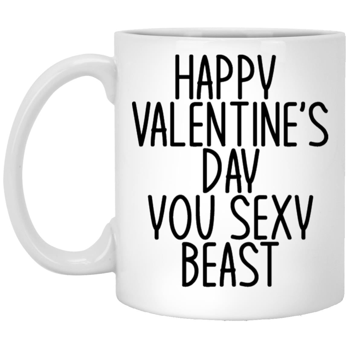 Funny sexy beast valentine coffee mug