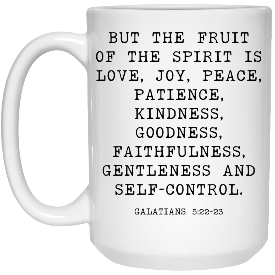 Fruit of the Spirit Bible Verse coffee mug