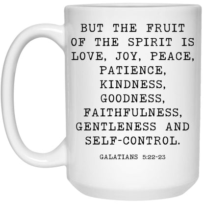 Fruit of the Spirit Bible Verse coffee mug