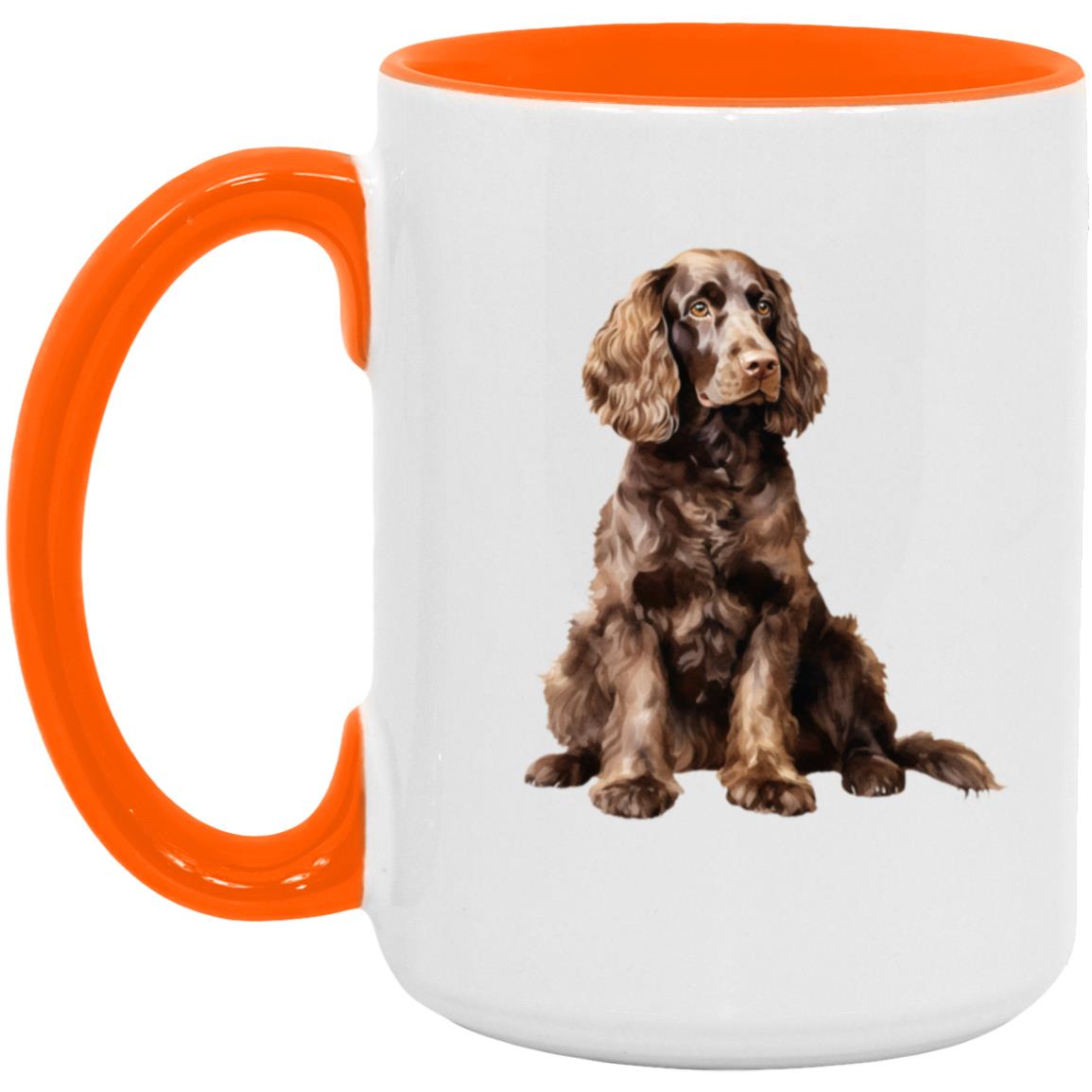 American Water Spaniel watercolor mug – 15oz Orange
