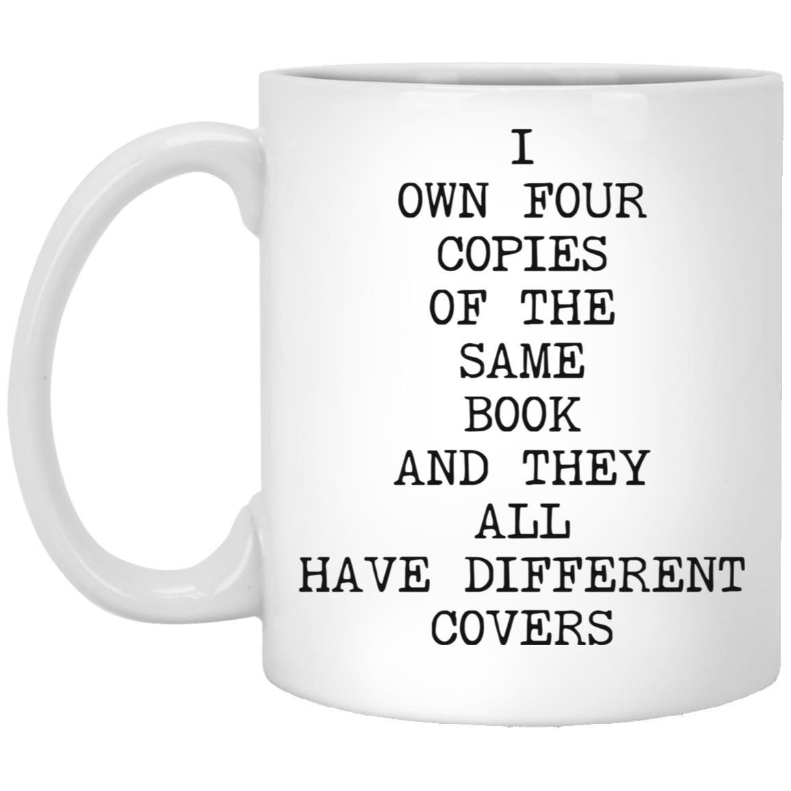 Four Copies Different Covers coffee mug