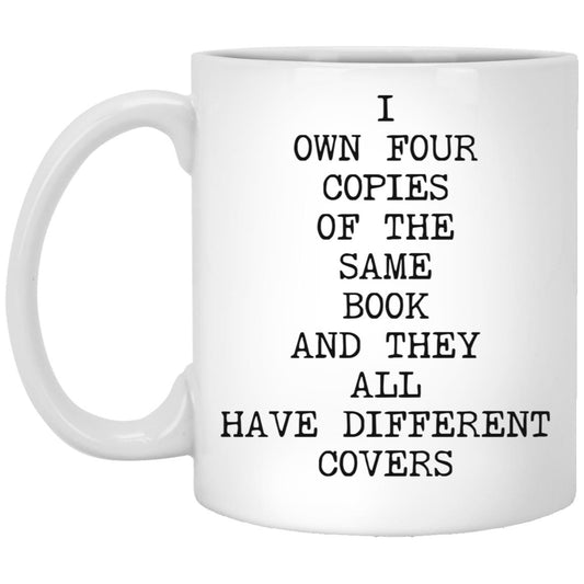 Four Copies Different Covers coffee mug