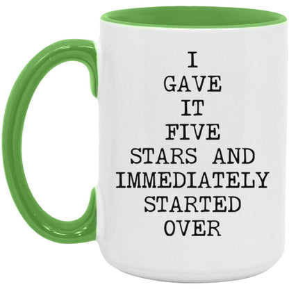 Five Stars Started Over coffee mug