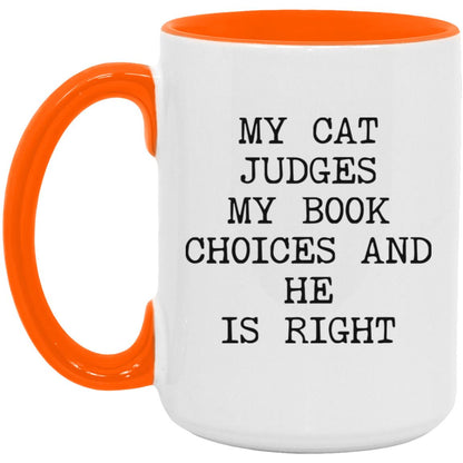 My Cat Judges My Choices coffee mug
