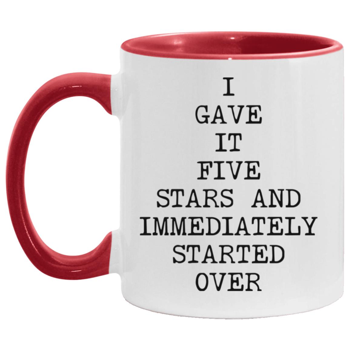 Five Stars Started Over coffee mug