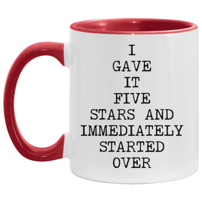 Five Stars Started Over coffee mug