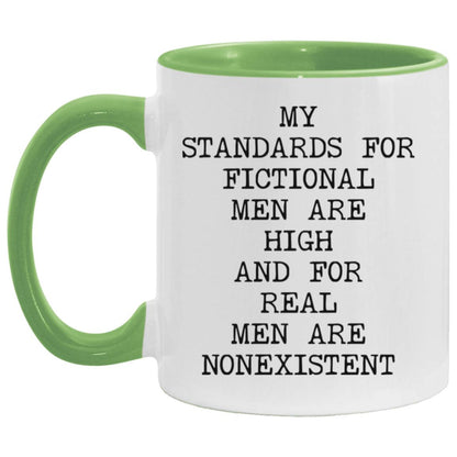 Standards for Fictional Men coffee mug